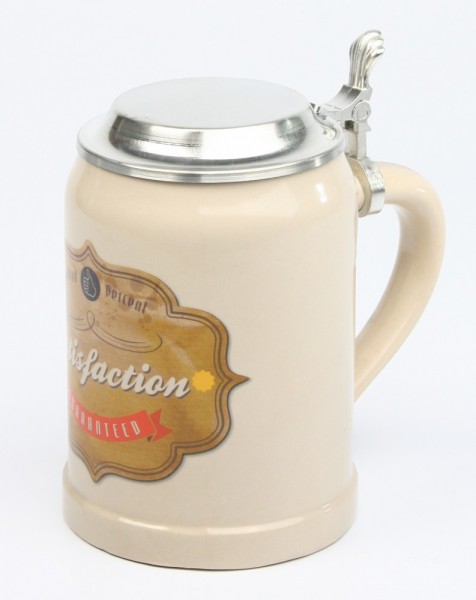 Vintage-Bierkrug-Satisfaction-guarateed-ZD-3