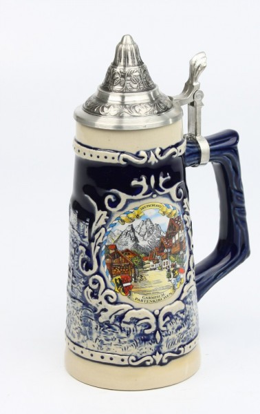 Souvenir blau Mühle 0,5l, SB, Spitzdeckel