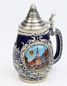 Souvenir blau groß, SB, Spitzdeckel