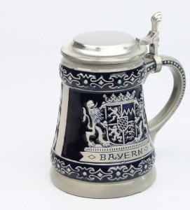 Bayernwappen HF kobalt 0,5l, Flachdeckel