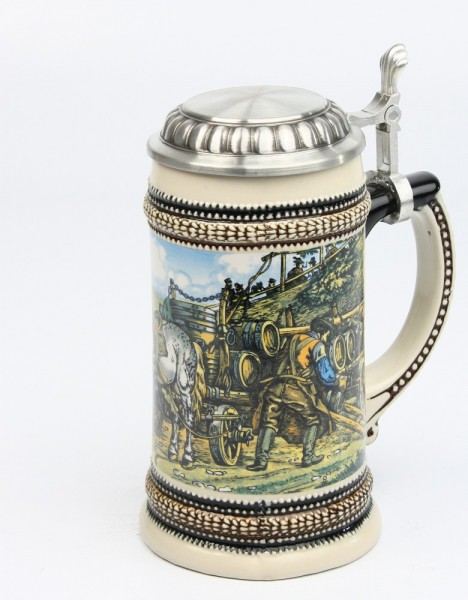 Mühleck 0,5l, Bierzug mit Fässern